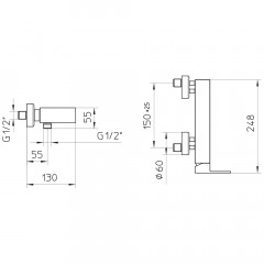 Смеситель для душа Palazzani Qadra 58201510