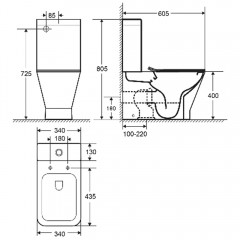 Унитаз WeltWasser Rotbach 001 GL-WT безободковый