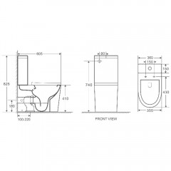 Унитаз WeltWasser Salzbach 001 GL-WT безободковый