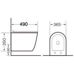 Инсталляция Grohe Rapid SL 38772001 + унитаз Grossman GR-4455BMS безободковый с сиденьем