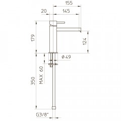 Смеситель для раковины Palazzani Digit 49304510