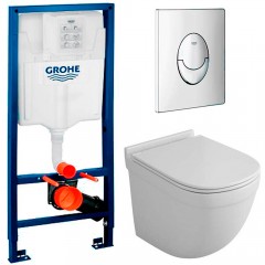 Инсталляция Grohe Rapid SL 38721001 + унитаз OWL Eld Cirkel-H OWLT190101 безободковый с сиденьем