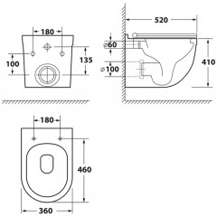 Инсталляция Grohe Rapid SL 38721001 + унитаз OWL Eld Cirkel-H OWLT190101 безободковый с сиденьем