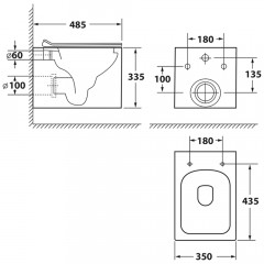 Инсталляция Grohe Rapid SL 38772001 + унитаз OWL Cube Cirkel-H OWLT190803 безободковый с сиденьем