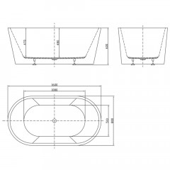 Ванна акриловая BelBagno BB202-1600-800