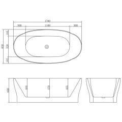 Ванна акриловая BelBagno BB403-1700-850