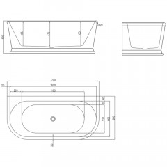 Ванна акриловая BelBagno BB408-1700-800