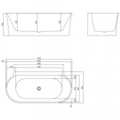 Ванна акриловая BelBagno BB409-1700-800