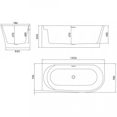 Ванна акриловая BelBagno BB410-1500-780-L