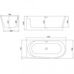 Ванна акриловая BelBagno BB410-1700-780-L