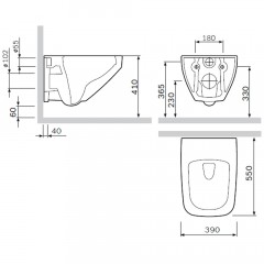 Унитаз подвесной Am.Pm Inspire V2.0 C50A1700SC безободковый