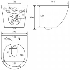 Инсталляция Grohe Rapid SL 38721001 + унитаз Meer MR-2100 безободковый с сиденьем