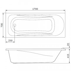 Ванна акриловая Am.Pm Sense New W76A-170-070W-A