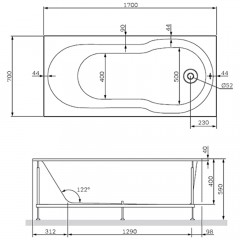 Ванна акриловая Am.Pm X-Joy W88A-170-070W-A