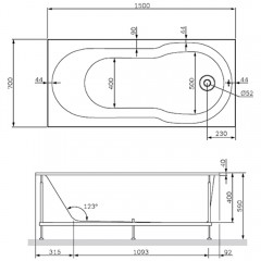 Панель фронтальная для ванны Am.Pm X-Joy W88A-150-070W-P