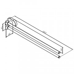 Полотенцедержатель двойной поворотный Am.Pm Sense L A7432600