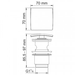 Донный клапан WasserKRAFT Abens A164