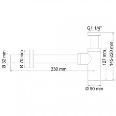 Сифон WasserKRAFT Aisch A170