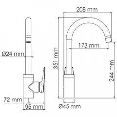 Смеситель для кухни WasserKRAFT Glan 6607