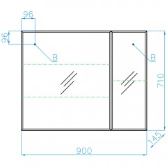 Зеркало-шкаф Style Line Берлин 90 соната СС-00002250