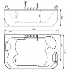 Ванна акриловая Gemy G9085 B R