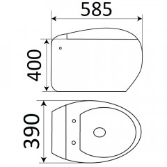 Унитаз подвесной CeramaLux 821B