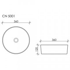 Раковина накладная Ceramica Nova Element CN5001