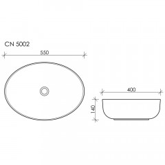 Раковина накладная Ceramica Nova Element CN5002