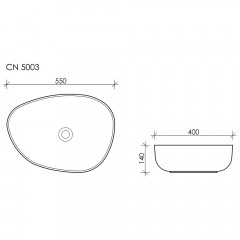 Раковина накладная Ceramica Nova Element CN5003