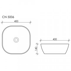 Раковина накладная Ceramica Nova Element CN5006