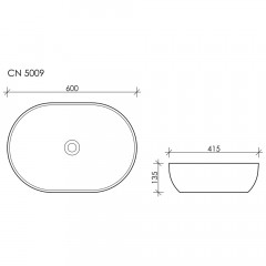 Раковина накладная Ceramica Nova Element CN5009