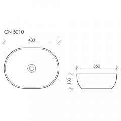 Раковина накладная Ceramica Nova Element CN5010