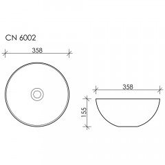 Раковина накладная Ceramica Nova Element CN6002