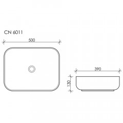 Раковина накладная Ceramica Nova Element CN6011