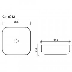 Раковина накладная Ceramica Nova Element CN6012