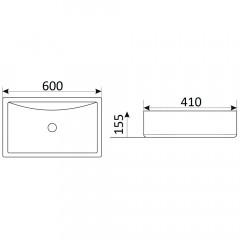 Раковина накладная CeramaLux 9121