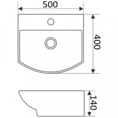 Раковина CeramaLux 78014CMB