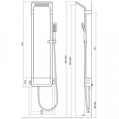 Душевая система Black&White W1020