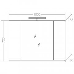 Зеркало-шкаф СаНта Марс 100 700285