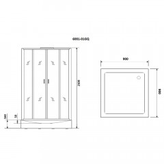 Душевая кабина Niagara Premium NG-6001GQ