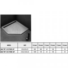 Поддон из литьевого мрамора WeltWasser TRP 100 STONE-WT