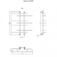 Полотенцесушитель Тругор Логика НП 80х60