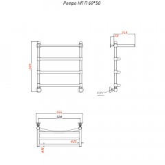 Полотенцесушитель Тругор Ретро НП П 60х50