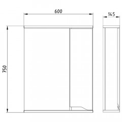 Зеркало-шкаф ASB-Mebel Бари 60-2.2