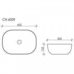 Раковина накладная Ceramica Nova Element CN6009