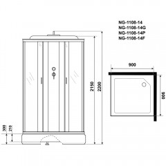 Душевая кабина Niagara Classic NG-1108-14