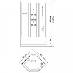 Душевая кабина Bandhours Clio B 90x90