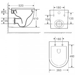 Инсталляция Grohe Rapid SL 38721001 + унитаз WeltWasser Heimbach 004 GL-WT безободковый с сиденьем