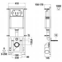 Инсталляция WeltWasser Marberg 410 SE + унитаз WeltWasser Merzbach 004 GL-WT безободковый с сиденьем