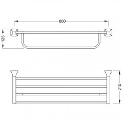 Полка для полотенец Zeegres Z.Style 24115001